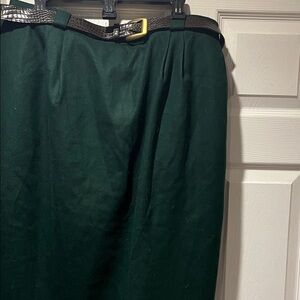 NWT sz 22w Dark Green Skirt wool